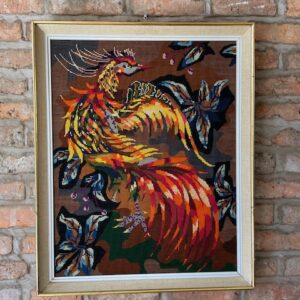Mid Century Wool Tapestry 'Fire Bird'
