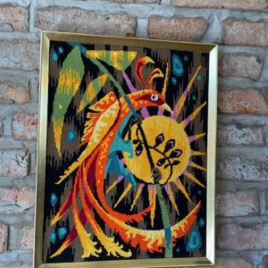 Mid Century Wool Tapestry 'Sun Bird'