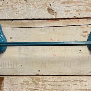 Mid Century French Blue Enamel Towel Rail