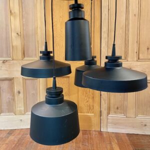 Contemporary Pendant Lamp Cluster Finished In Matte Black