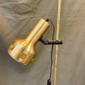 Alternative view of 1970s Danish Brass Coloured Standard Lamp With Perspex Roundels