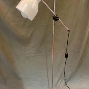 Alternative view of 1970s Danish White Enamel Standard Floor Lamp With Adjustable Shaft