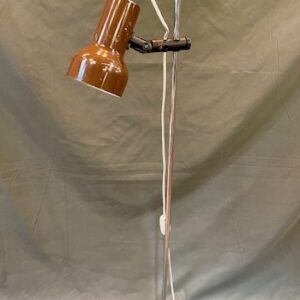 1970s Danish Brown Enamelled Single Spot Floor Lamp