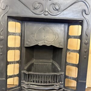 Alternative view of Art Nouveau Style Cast Iron Combination Fireplace