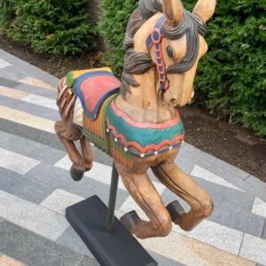 Alternative view of Vintage Style Wooden Carnival Horse On Stand