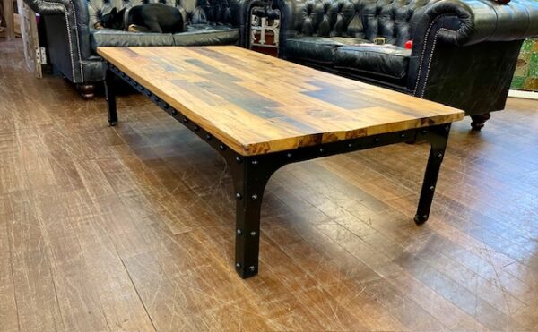 Vintage Riveted Frame Coffee Table