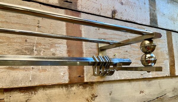 Mid Century Chrome Shelf & Hooks