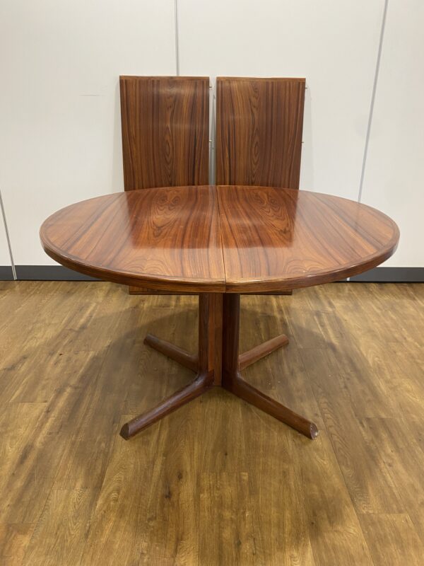 Danish 1960s Circular Rosewood Dining Table By Niels Moller