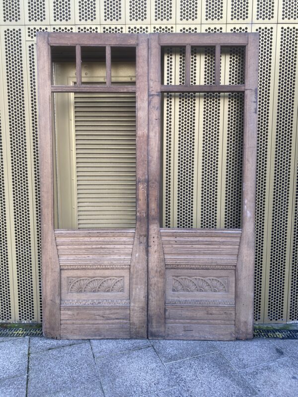 Victorian Pair Of Oak Doors