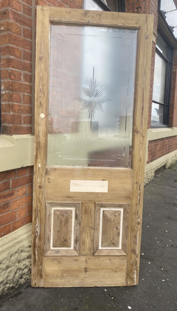 Victorian Cut Glass Door With Cut Glass Panel