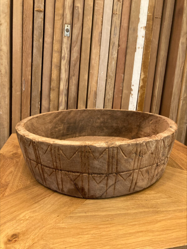 Indian Carved Wood Bowl