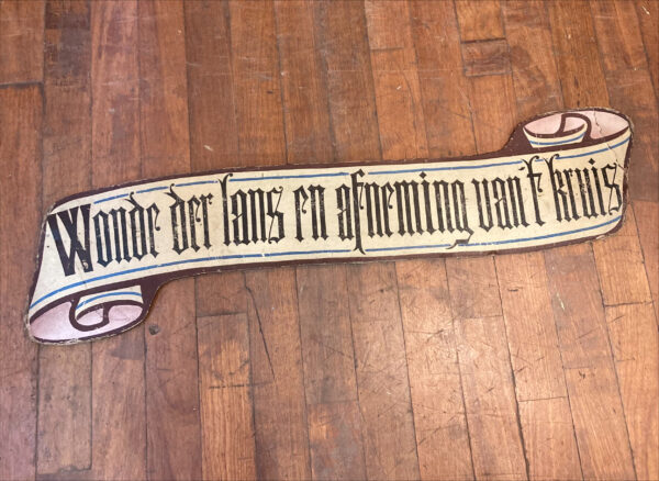 Late 19th Century Gothic Dutch Signage