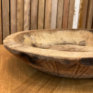 Alternative view of Indian Carved Wood Bowl