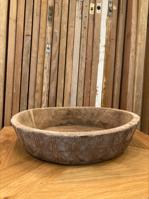 Indian Carved Wood Bowl