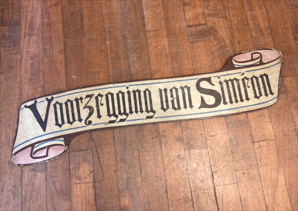 Late 19th Century Gothic Dutch Signage