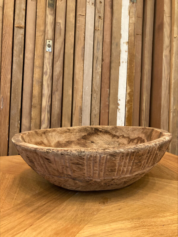 Indian Carved Wood Bowl