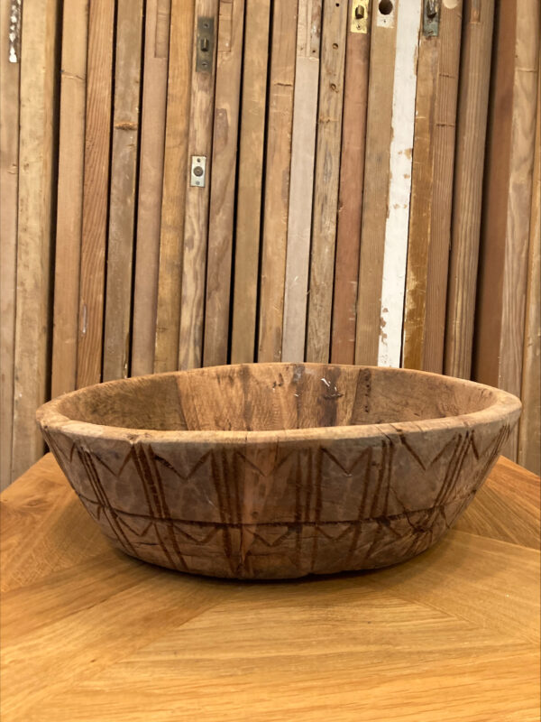 Indian Carved Wood Bowl