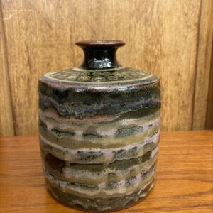 Mid Century Layered Glaze Bud Vase