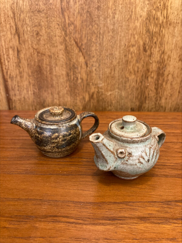 Mid Century Stoneware Minature Teapots