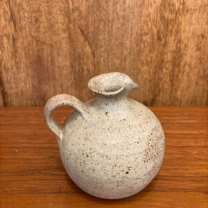 Mid Century Stoneware Bud Vase With Handle