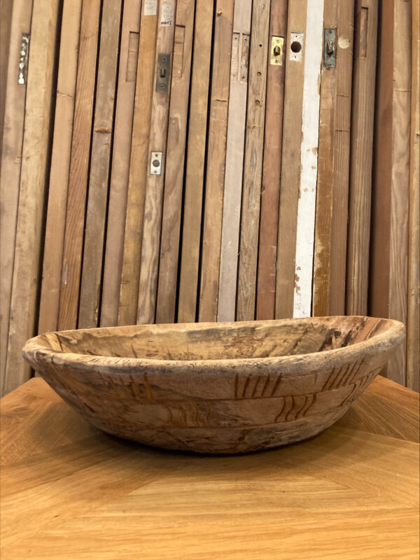 Indian Carved Wood Bowl