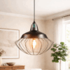 Black Contemporary Wire Pendant