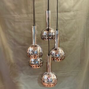 Retro Mid Century Style Pendant With Cascading Shades