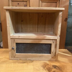 Victorian Style Stripped Pine Cabinet With Glazed Door