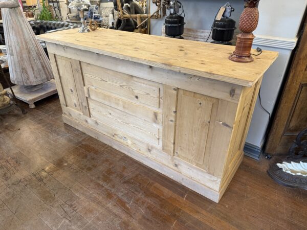 Victorian Style Pine Bar & Counter Made From Old Doors