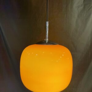 Alternative view of Mid Century Orange Glass Pendant