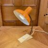 Vintage Cocktail Floor Lamp With Two Smoked Glass Tables & Three Plastic Shades