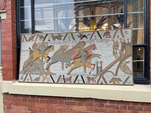 Large Mounted Bayeux Style Tapestry Piece