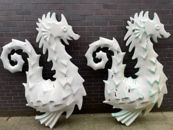 1980's Large Resin Seahorse Sculpture