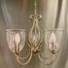 Victorian Style Double Wall Sconce With Opal White Shades
