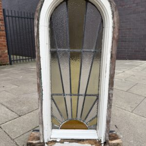 Leaded Glass Light Panel Arch With Sunrise Theme