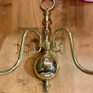 Alternative view of Vintage Brass Wall Light With Two Shades