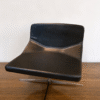 Late 20th Century Black Leather Swivel Chair
