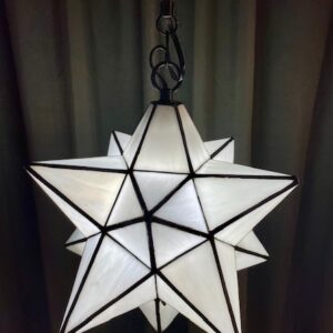 Contemporary Leaded Glass Star Pendant