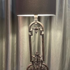 Period Cast Iron Table Lamp On Slate Base