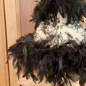 Alternative view of Edwardian Style Table Lamp With Black Feathered Shade