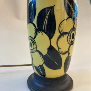 Alternative view of Vintage Glazed Ceramic Floral Lamp