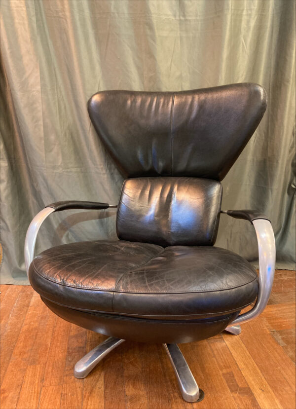 Leolux Formi Black Leather Recliner Chair