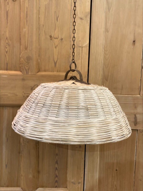 Large Mid Century Rattan Pendants