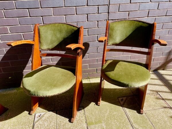 Art Deco Oak Ebenezer Gomme Arm Chairs