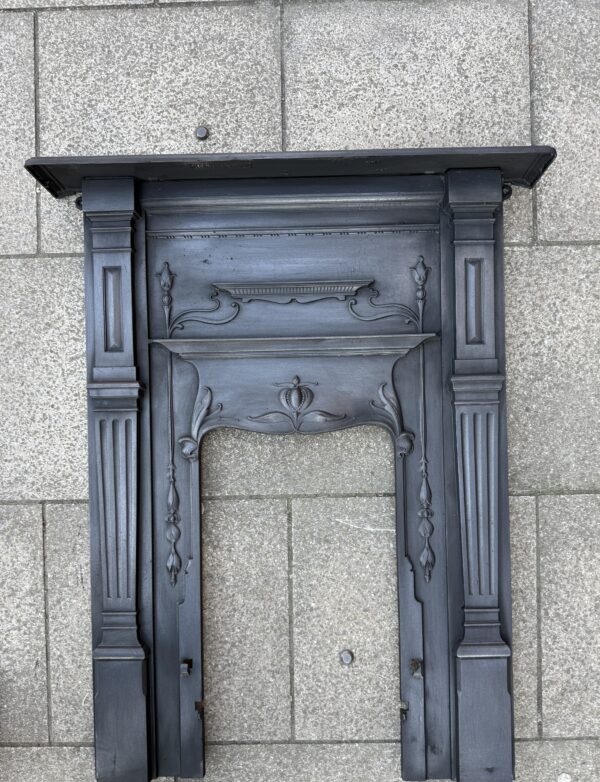 Art Nouveau Cast Iron Combination Fireplace