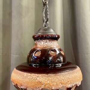Mid Century Fat Lava Pendant Made in West Germany with Rustic Chain
