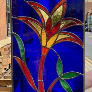 Contemporary Leaded Glass Panel