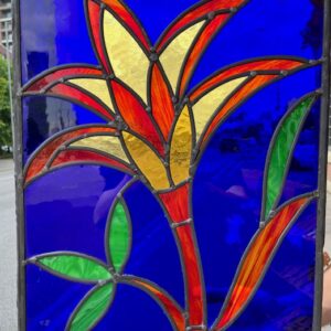 Contemporary Leaded Glass Panel