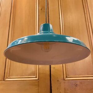Contemporary Metal Coolie Pendant in Blue