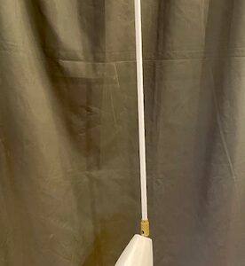 Contemporary Single Stem Pendant with Articulated Shade in White
